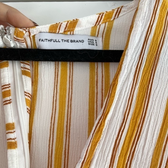 Faithfull The Brand Le Gallion Dress in Azure Stripe - US 4 - Picture 4 of 8